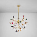 Modern gold agate island light fixture dining room pendant
