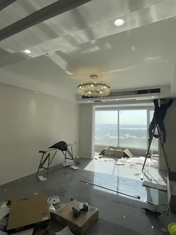 Modern oval golden chrome crystal chandelier for dining room