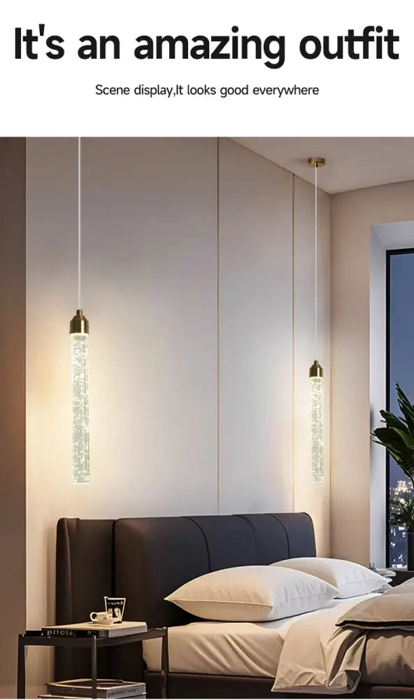 Modern gold crystal pendant light for dining room