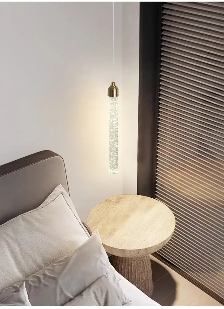 Modern gold crystal pendant light for dining room