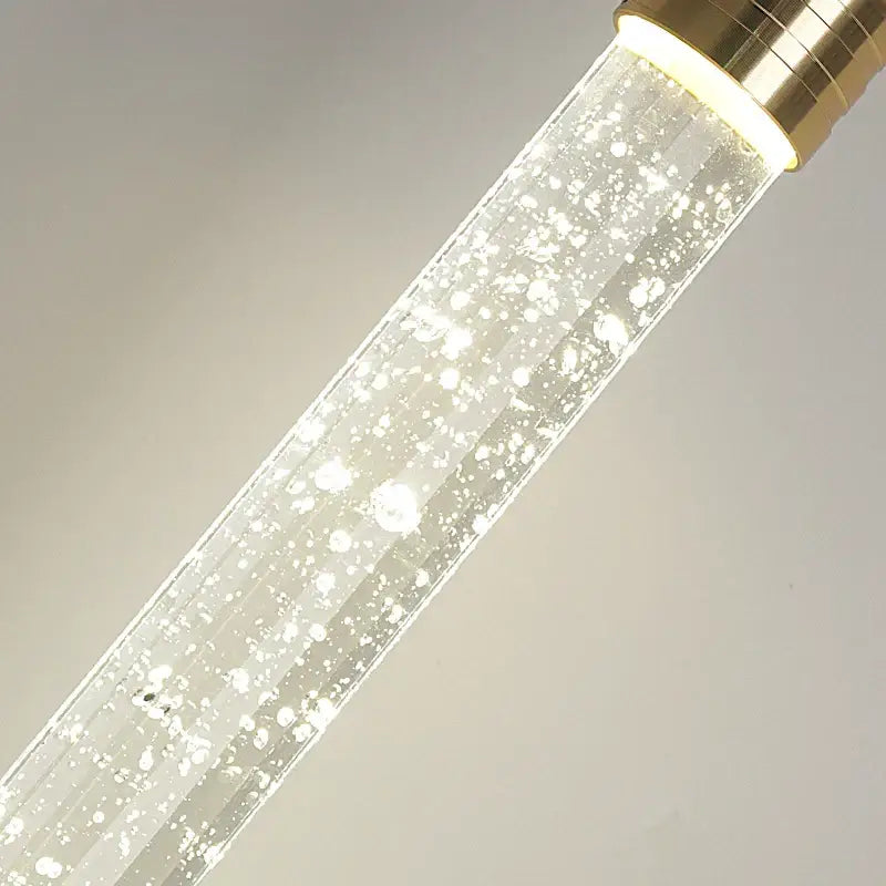 Modern gold crystal pendant light for dining room
