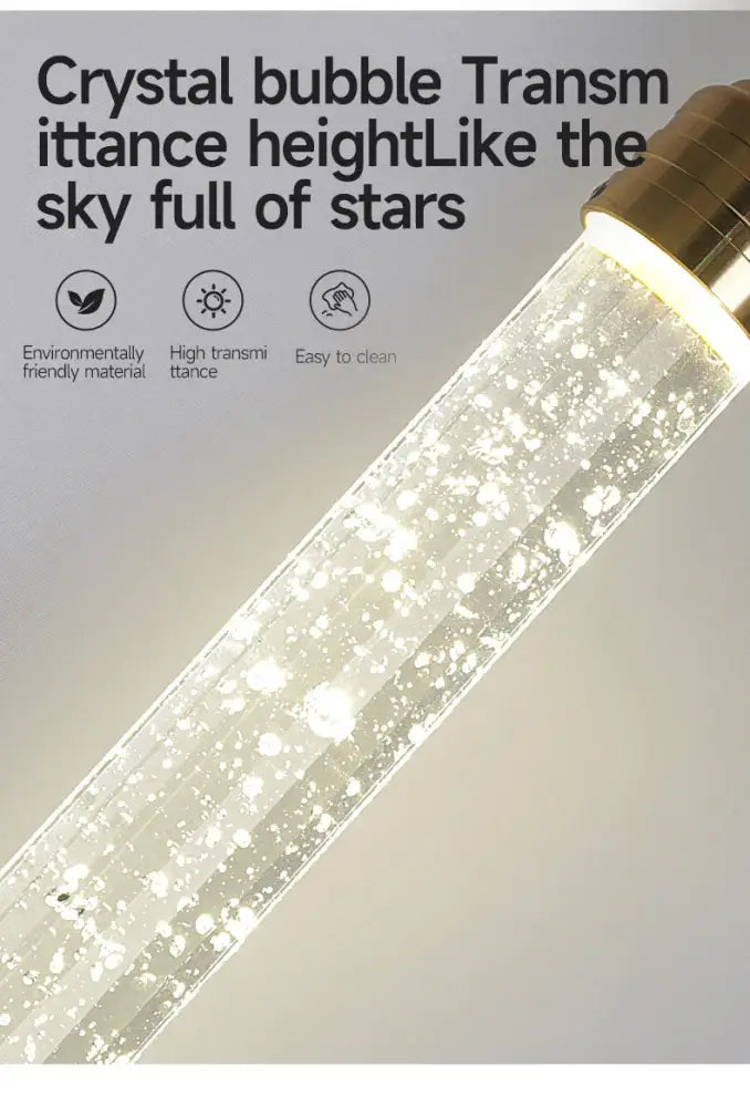 Modern gold crystal pendant light for dining room