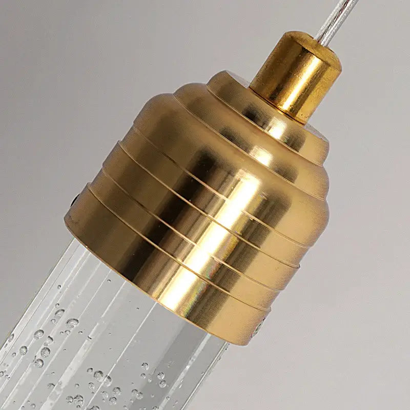 Modern gold crystal pendant light for dining room