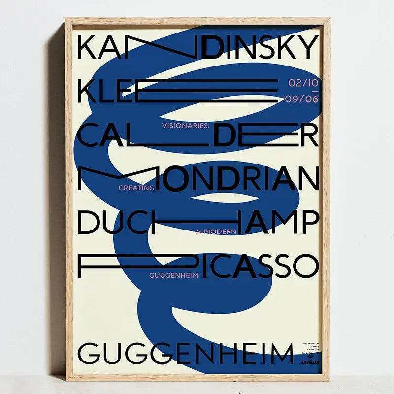 Modern geometric bauhaus exhibition posters living room framed art
