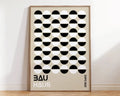 Minimalist bauhaus geometric canvas print living room wall art