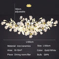 Modern white and gold ginkgo led chandelier dining room light