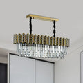 Modern black & gold crystal icicle pendant light kitchen 110v-120v