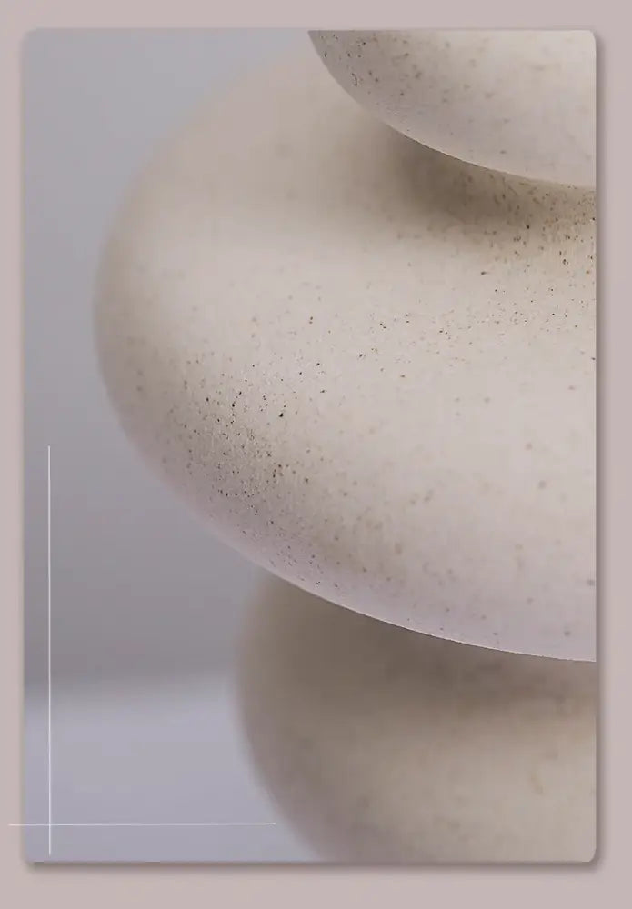 Ins style cream ceramic spiral vase living room decor