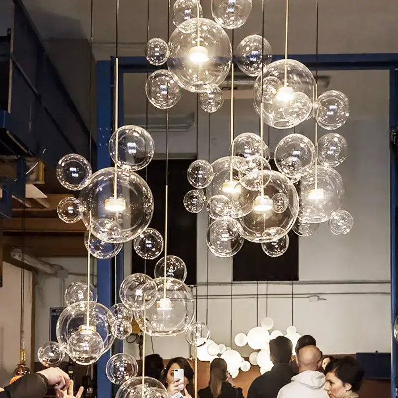 Modern geometric 25 globe led bubble chandelier living room light