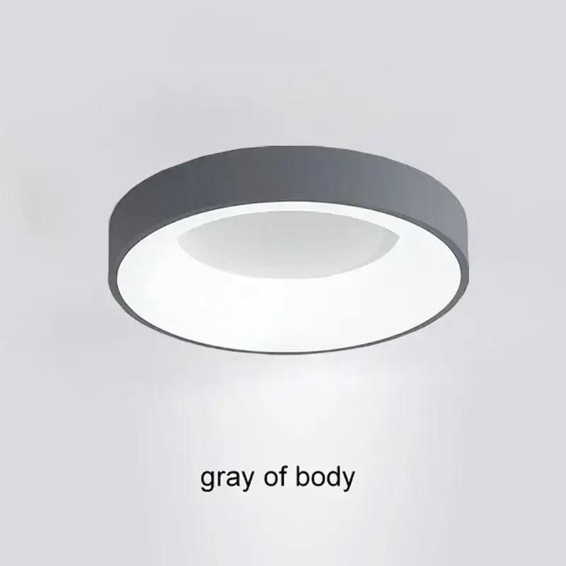 Modern white circular led ceiling light – living room warm glow