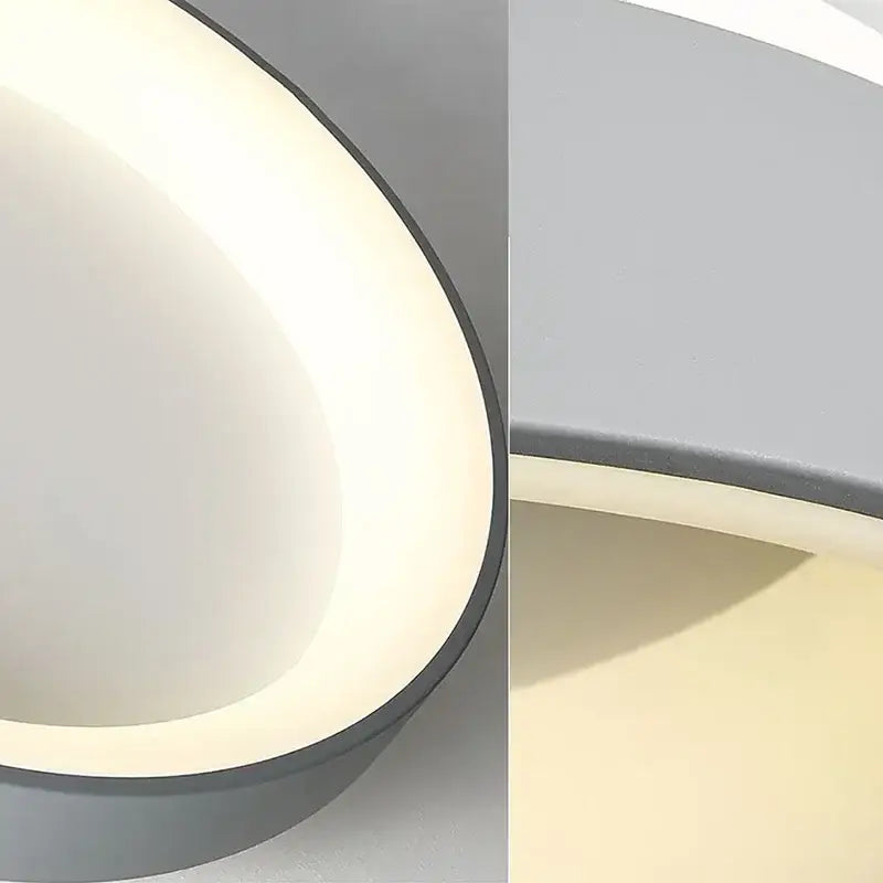 Modern white circular led ceiling light – living room warm glow