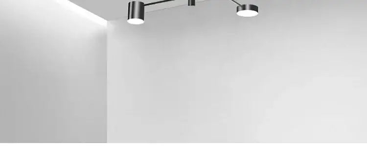 Modern gold & black led chandelier – living room minimalist light