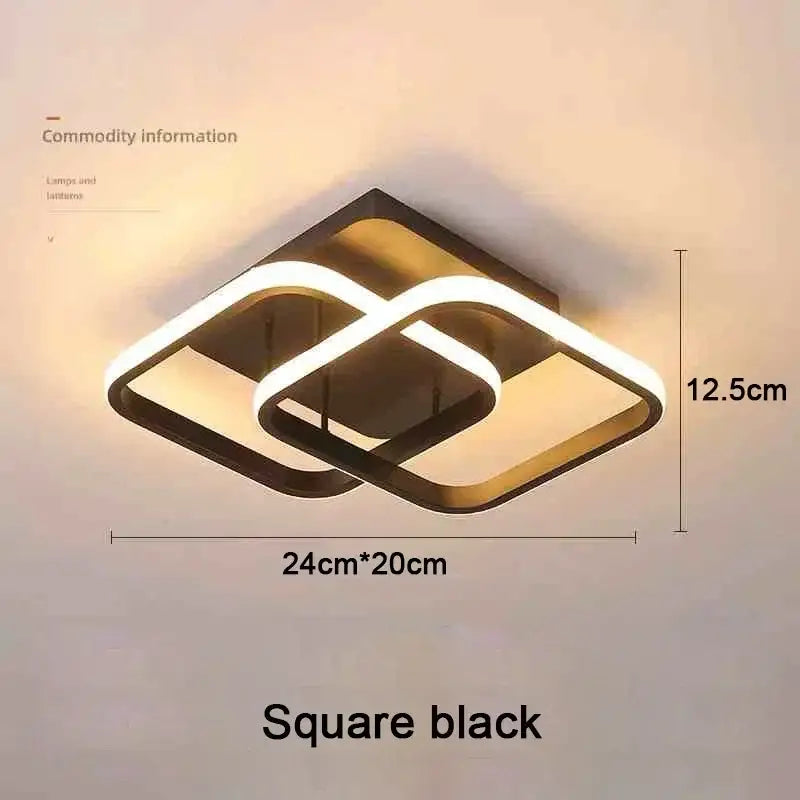 Modern black & white geometric led chandelier living room three color