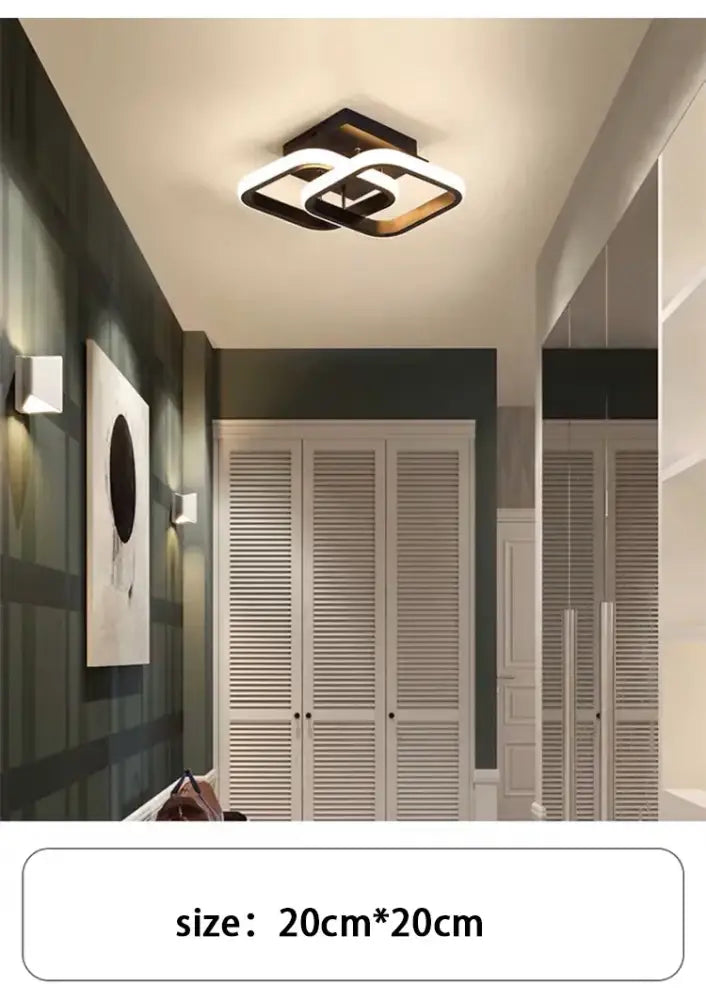Modern black & white geometric led chandelier living room three color
