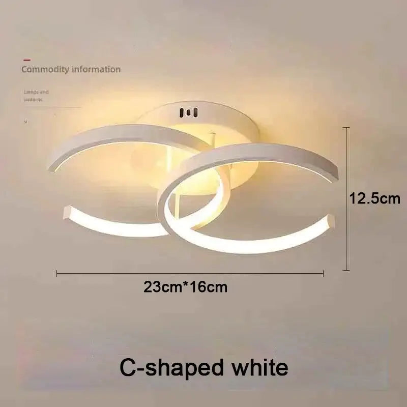 Modern black & white geometric led chandelier living room three color