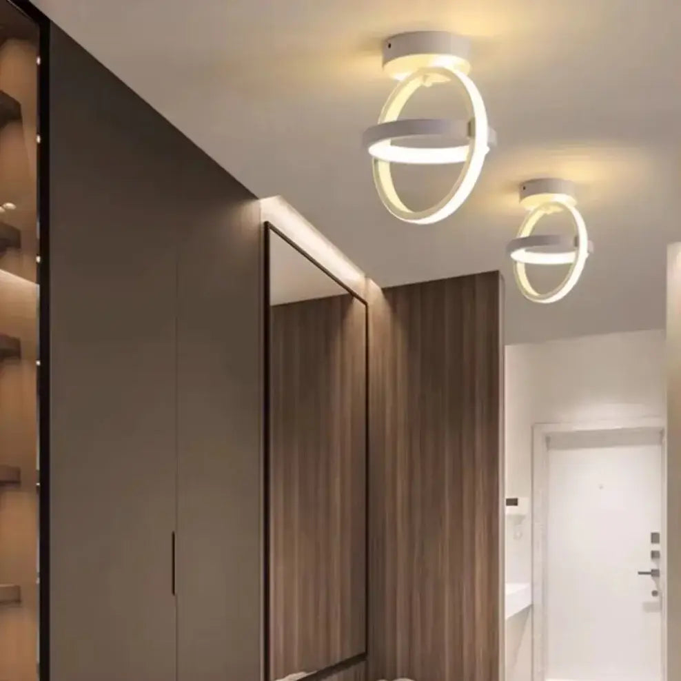 Modern black & white geometric led chandelier living room three color