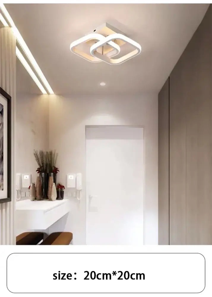 Modern black & white geometric led chandelier living room three color