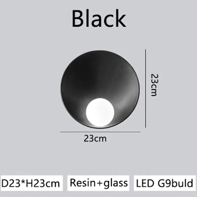 Modern matte white & brushed black led wall lights bedroom sconces