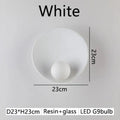 Modern matte white & brushed black led wall lights bedroom sconces