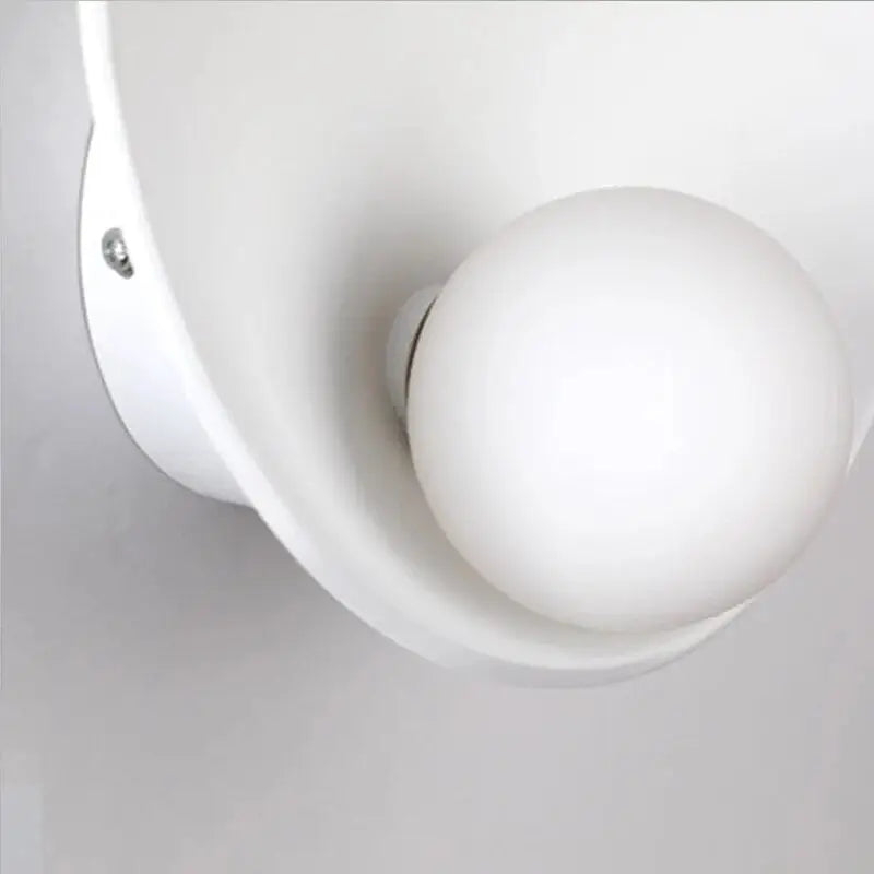 Modern matte white & brushed black led wall lights bedroom sconces