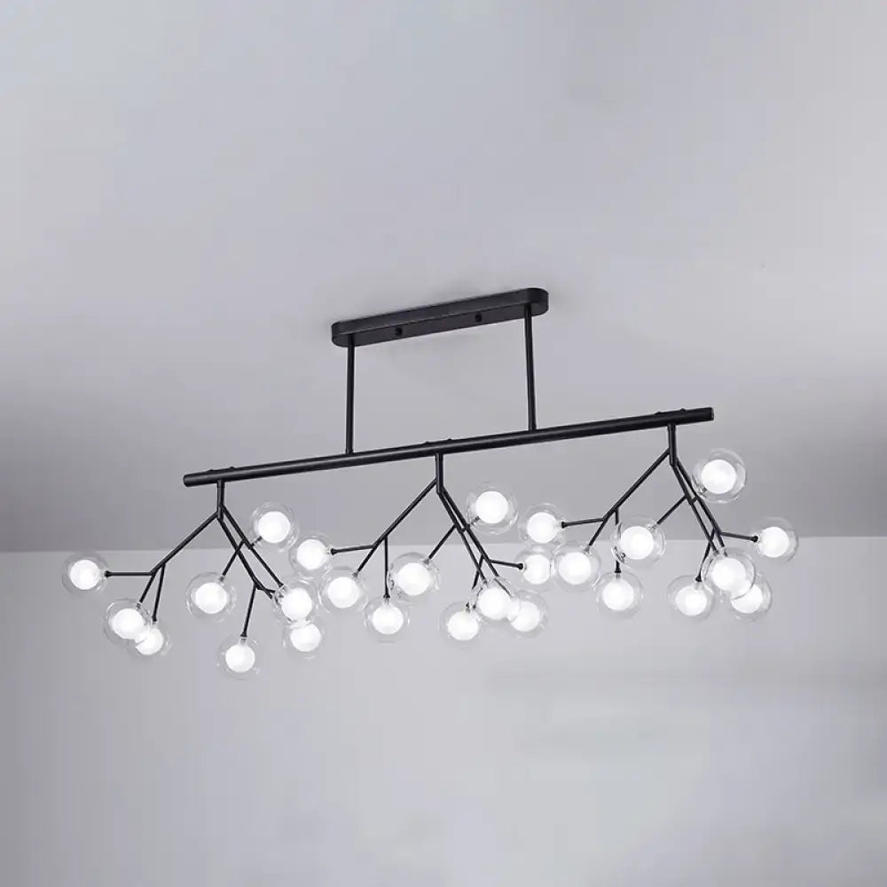Modern gold metal linear island light dining room branching pendant