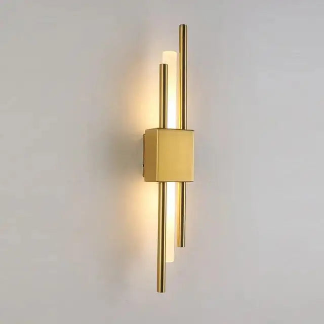 Modern black metal wall lamp for living room ambient lighting