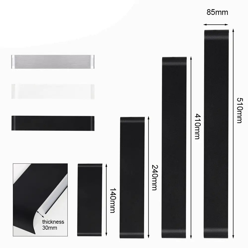 Modern black metal wall sconces – living room ambient lighting