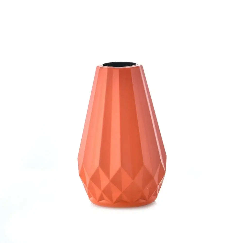 Modern nordic teal diamond shaped flower vase living room decor