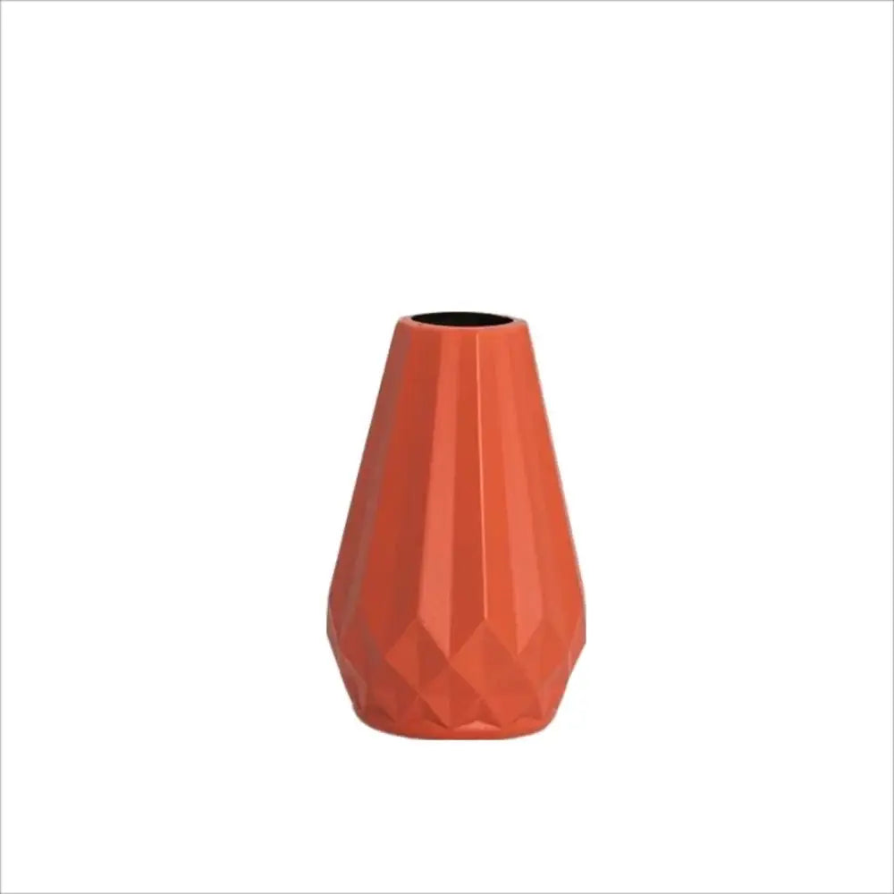 Modern nordic teal diamond shaped flower vase living room decor