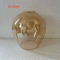 Modern amber nordic glass chandeliers for dining room dome light