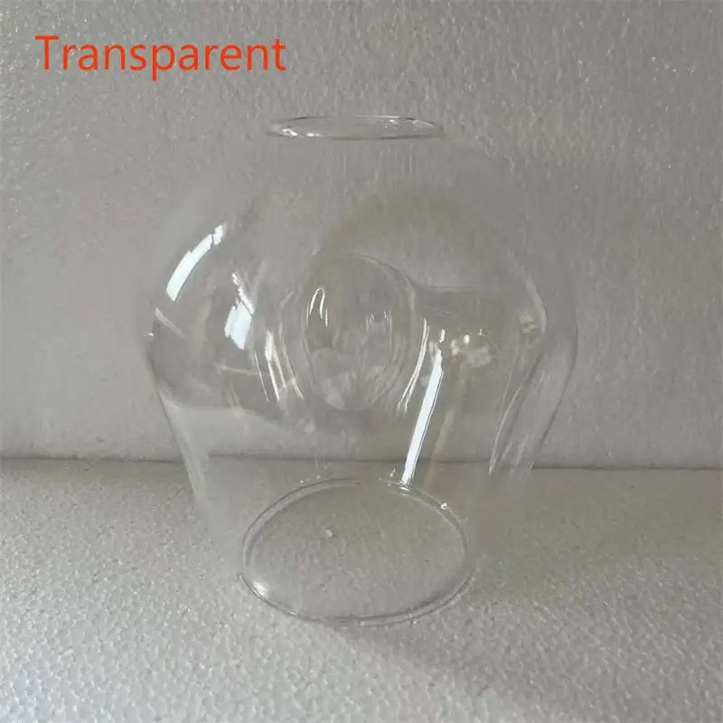 Modern clear bulbous glass chandeliers with led lighting dining room