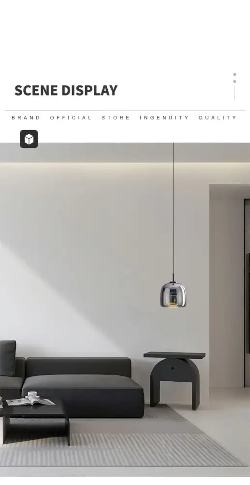 Modern amber nordic glass pendant lamp for kitchen dining room