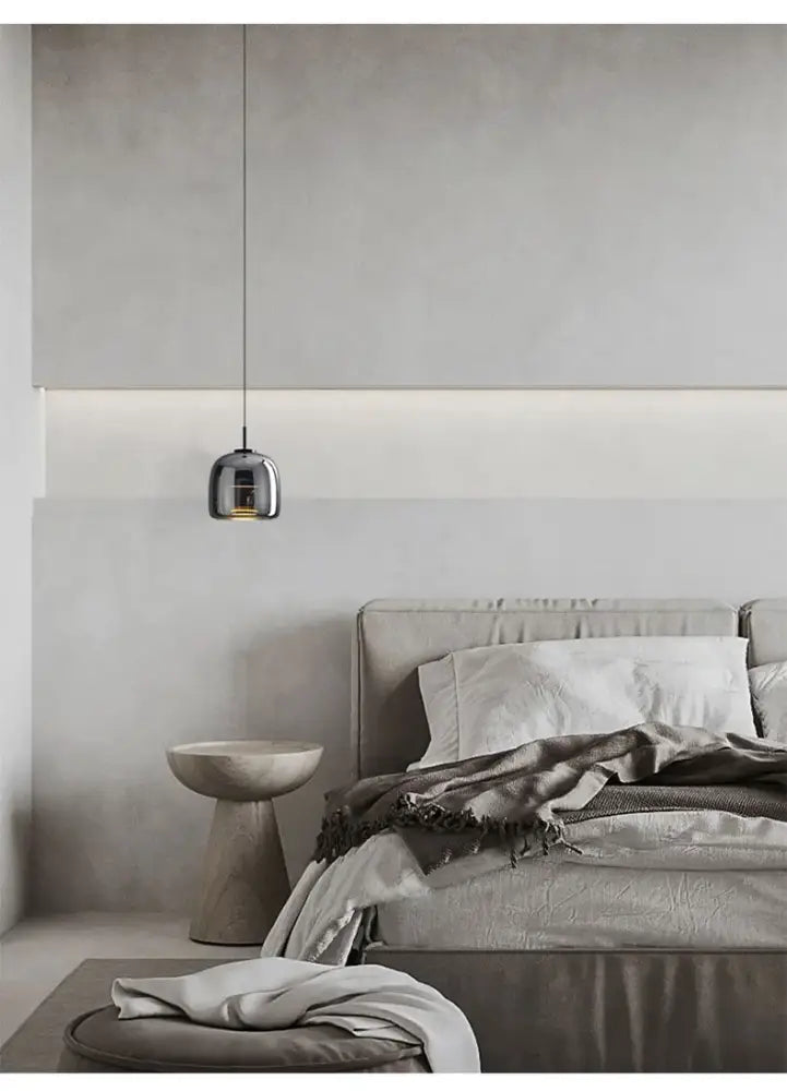 Modern amber nordic glass pendant lamp for kitchen dining room