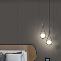 Modern nordic gold & black pendant light dining room teardrop frame
