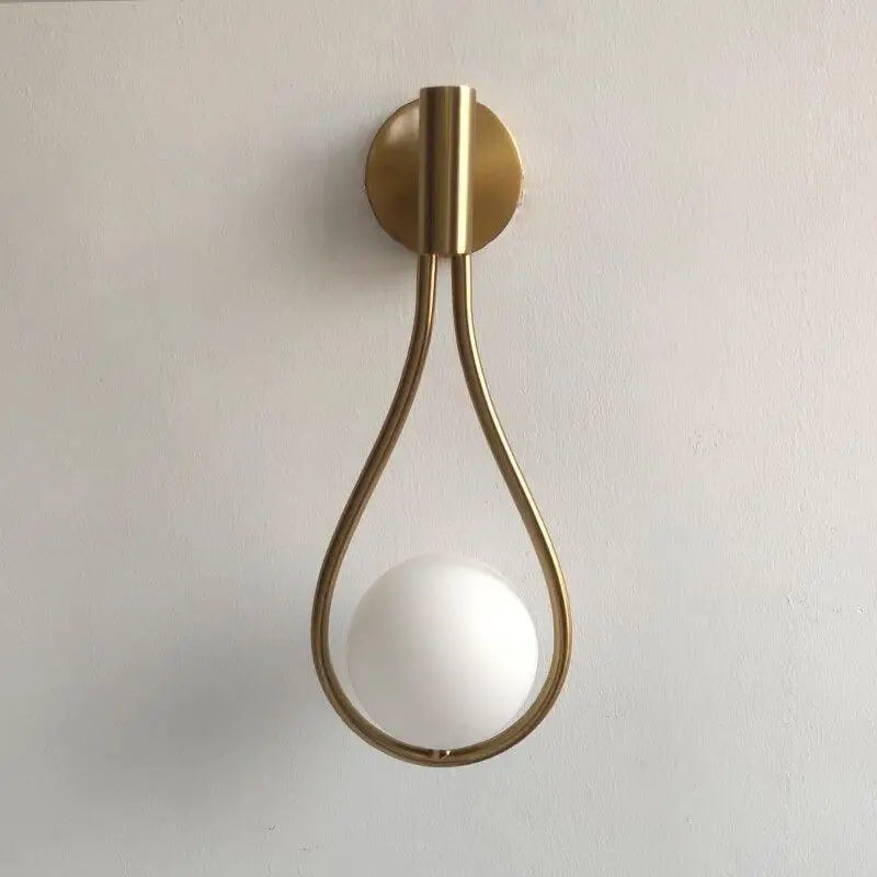 Modern black teardrop livi wall lamp bedroom sconce