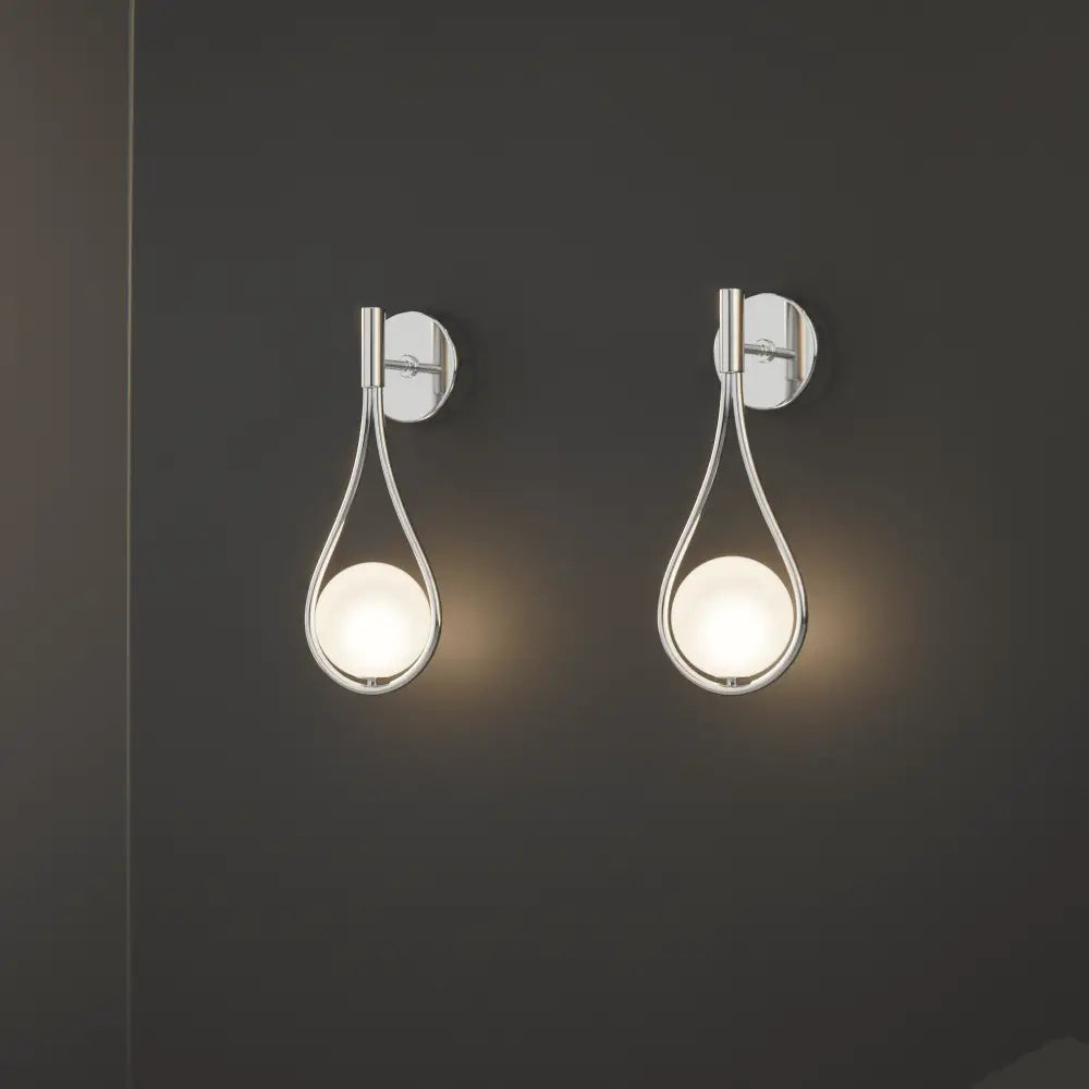 Modern black teardrop livi wall lamp bedroom sconce