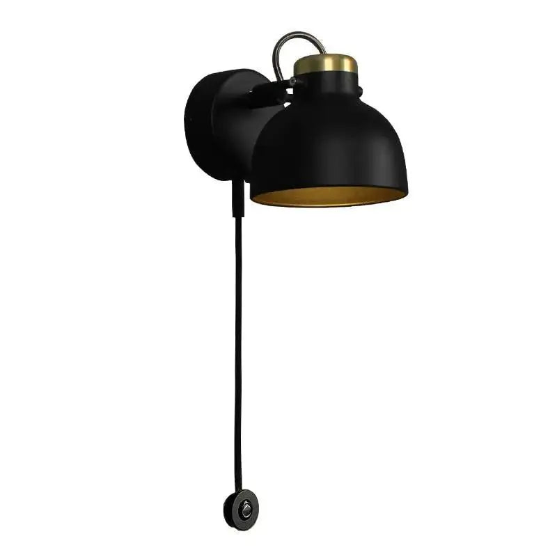 Modern white and brass nordic wall sconce bedroom adjustable arm