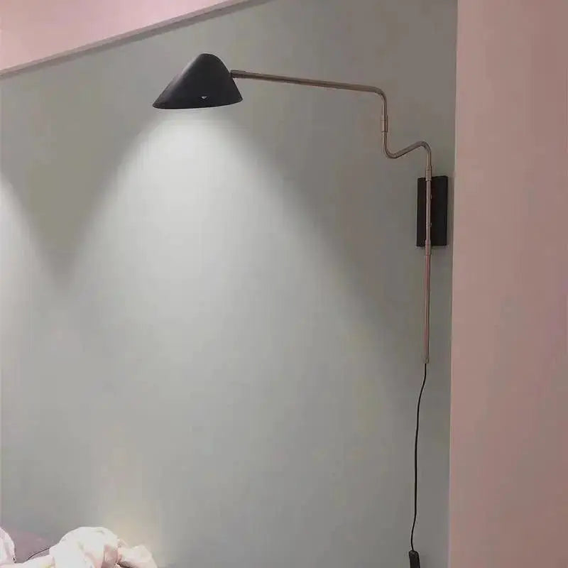 Modern anneke wall sconce gold & black bedroom light