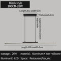 Modern black linear pendant light for dining room
