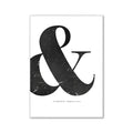 Modern pink aesthetic black & white ampersand wall art bedroom print