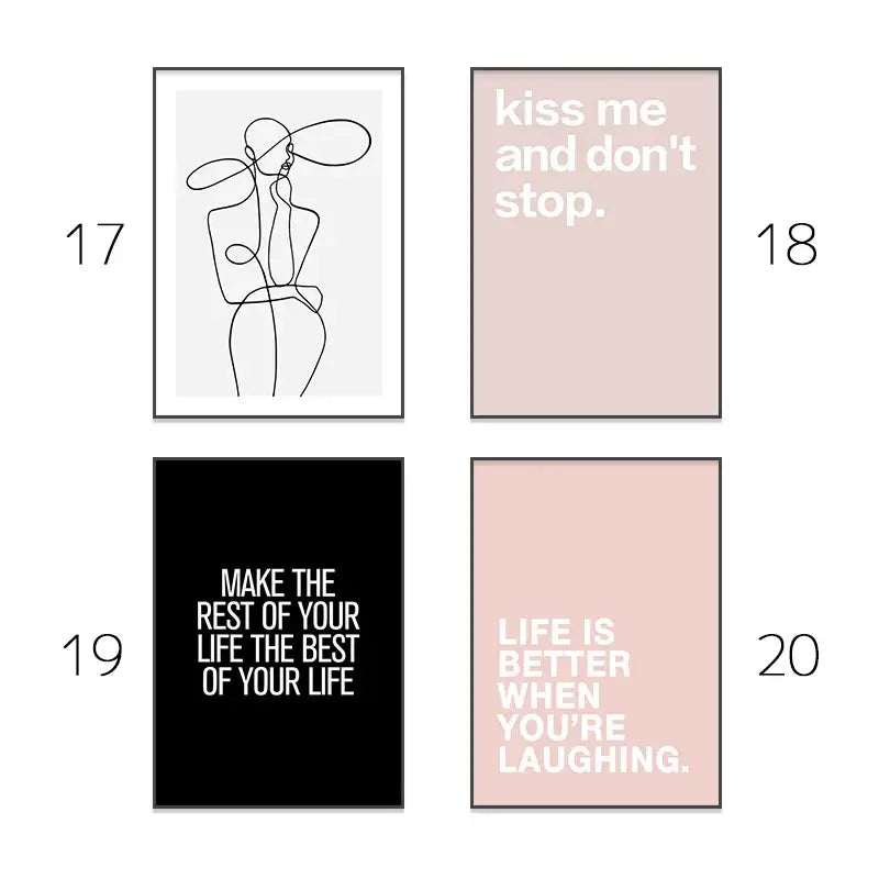 Modern pink aesthetic wall art quote print bedroom decor