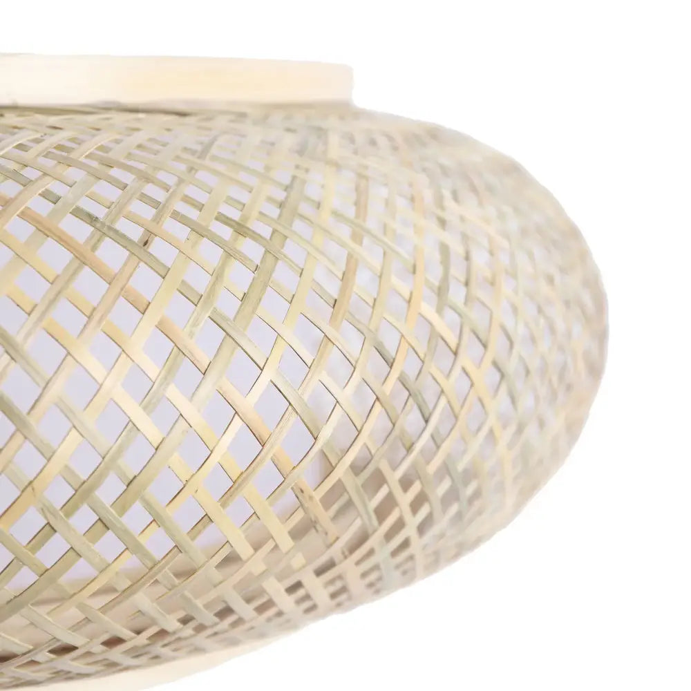 Modern rattan pendant light ceiling fan – living room bamboo texture