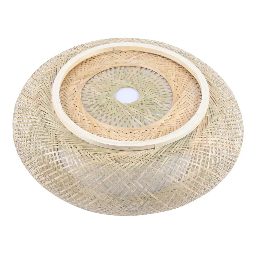 Modern rattan pendant light ceiling fan – living room bamboo texture