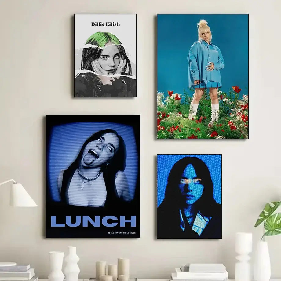 Modern singer b-billies print canvas wall art bedroom decor