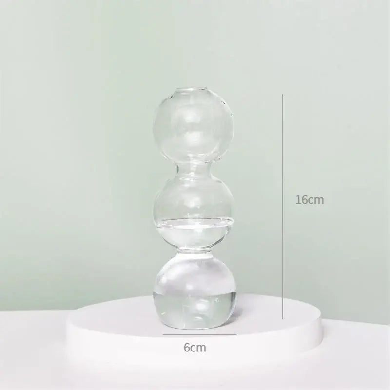 Modern ribbed transparent glass vases living room decorate root