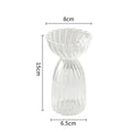 Modern ribbed transparent glass vases living room decorate root