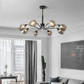 Modernist smoke grey cup shape chandelier living room pendant light