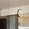 Modernist black ring led chandelier lamp for dining room 220v-240v