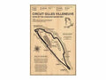 Vintage sepia monaco grand prix map poster living room wall art
