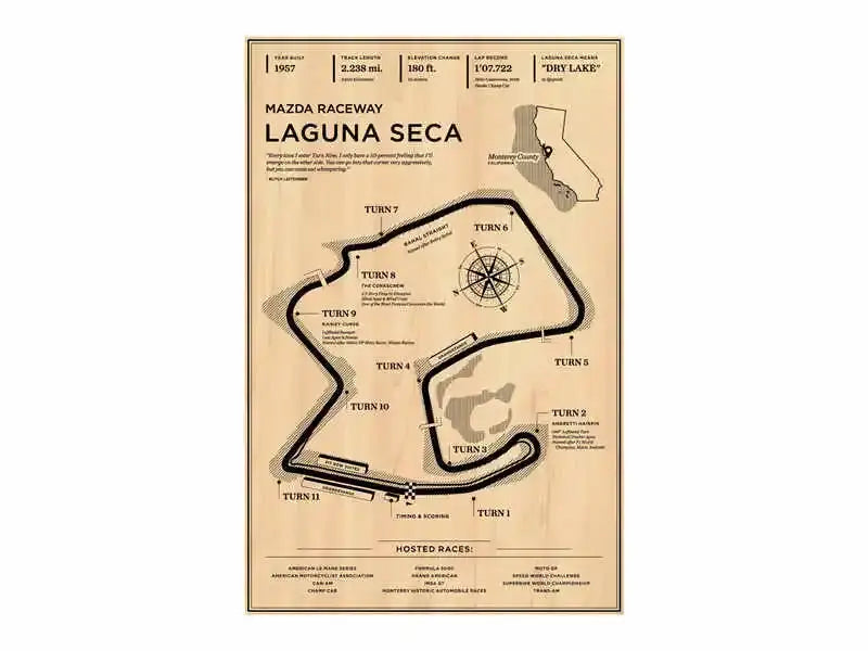 Vintage beige monaco grand prix track poster living room wall art